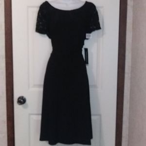 Womens black midi Dress pxl
